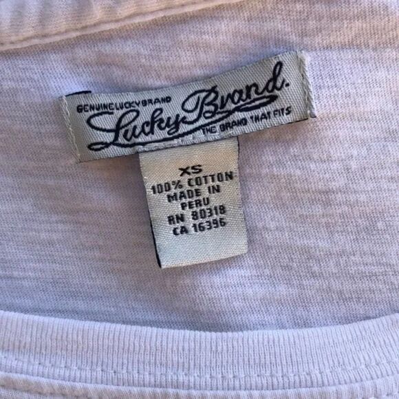 Lucky Brand Classic White Logo Tee Shirt - Picture 8 of 9